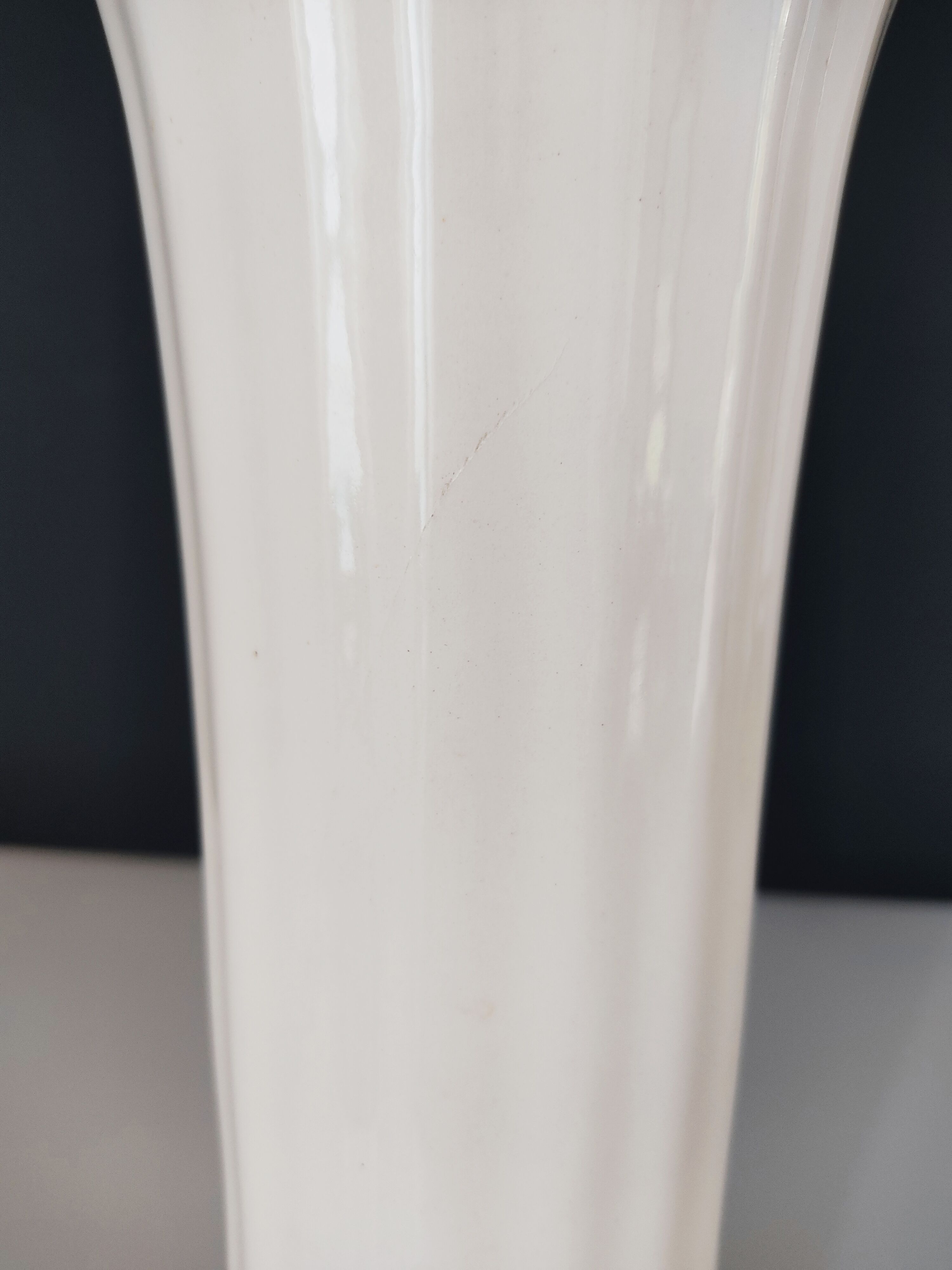 Royal vase Boch white earthenware