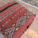 Pouf Kilim berbère fait main, coussin de sol