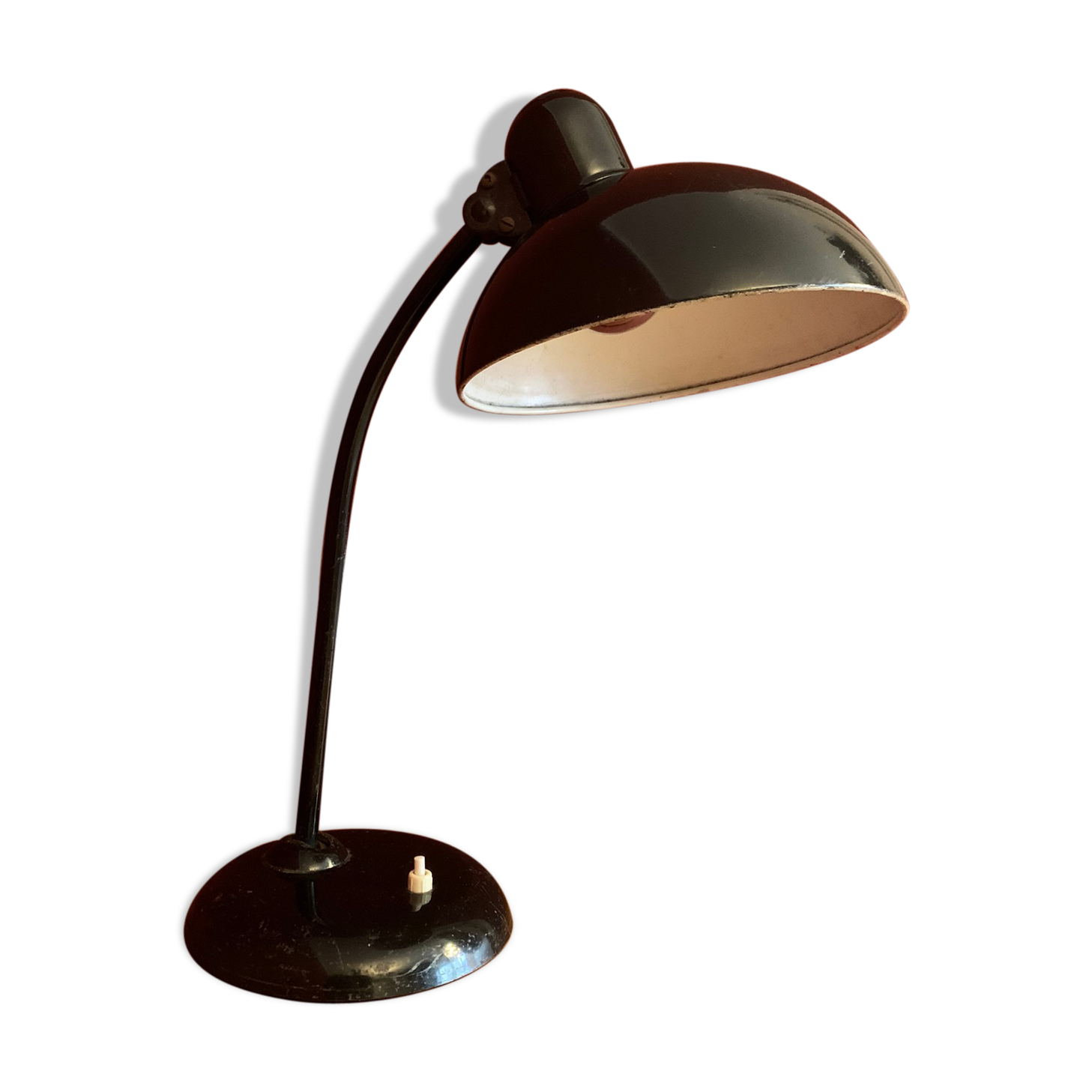 German MidCentury Black Desk Lamp by Kaiser Idell, 1940s