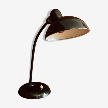 Lampe de bureau noire allemande MidCentury par Kaiser Idell, années 1940