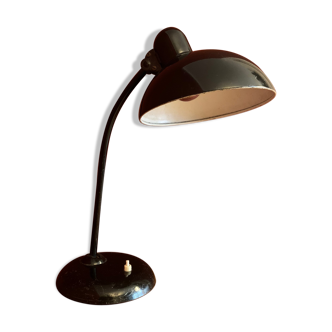 Lampe de bureau noire allemande MidCentury par Kaiser Idell, années 1940