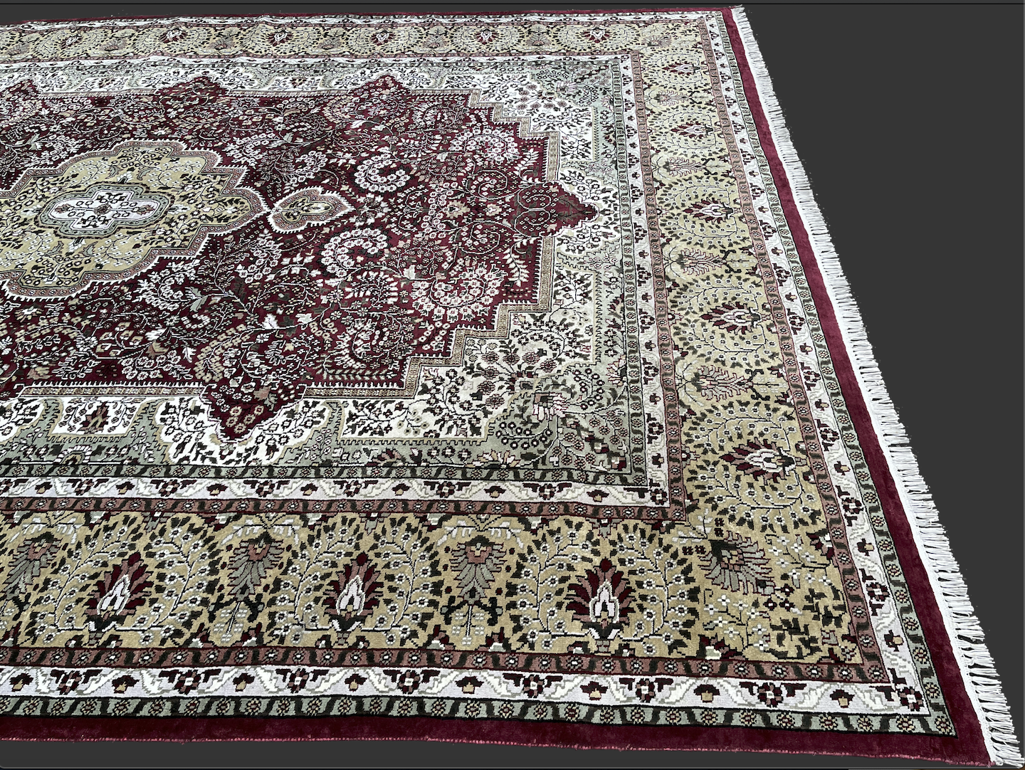 Tapis pakistanais laine de soie 383x281cm