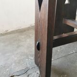 Arts and crafts style oak side table, 1950s