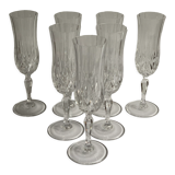 7 flûtes champagne cristal