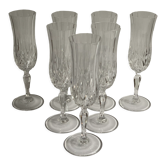 7 flûtes champagne cristal