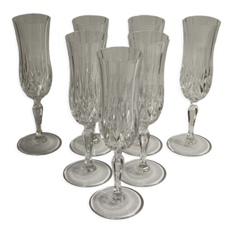 7 flûtes champagne cristal
