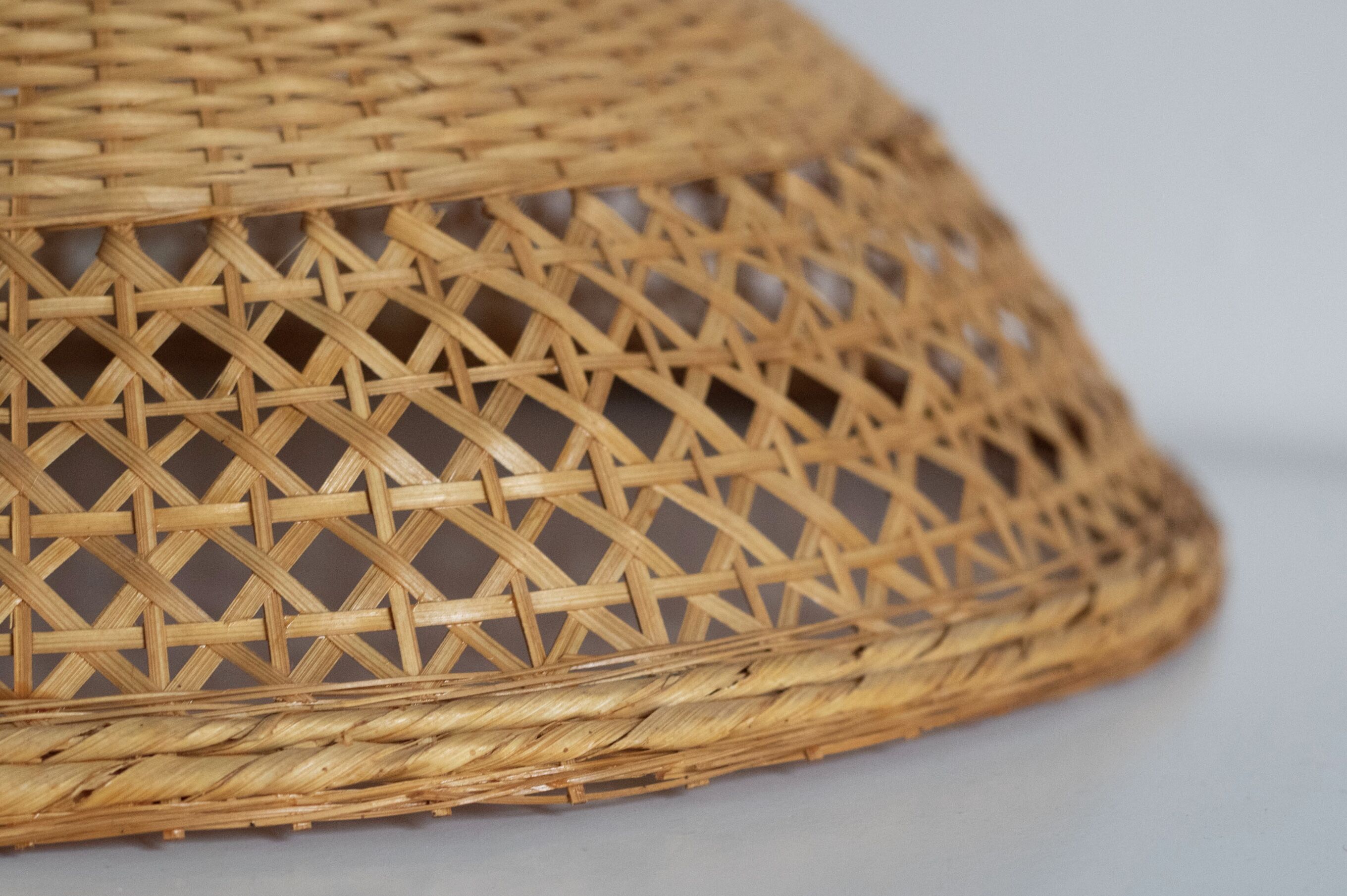 Vintage rattan wicker pendant lamp