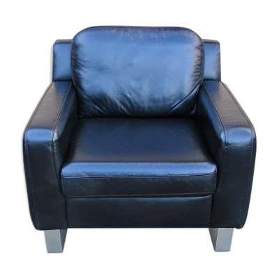 Fauteuil en cuir Musterring Allemagne années 1980.