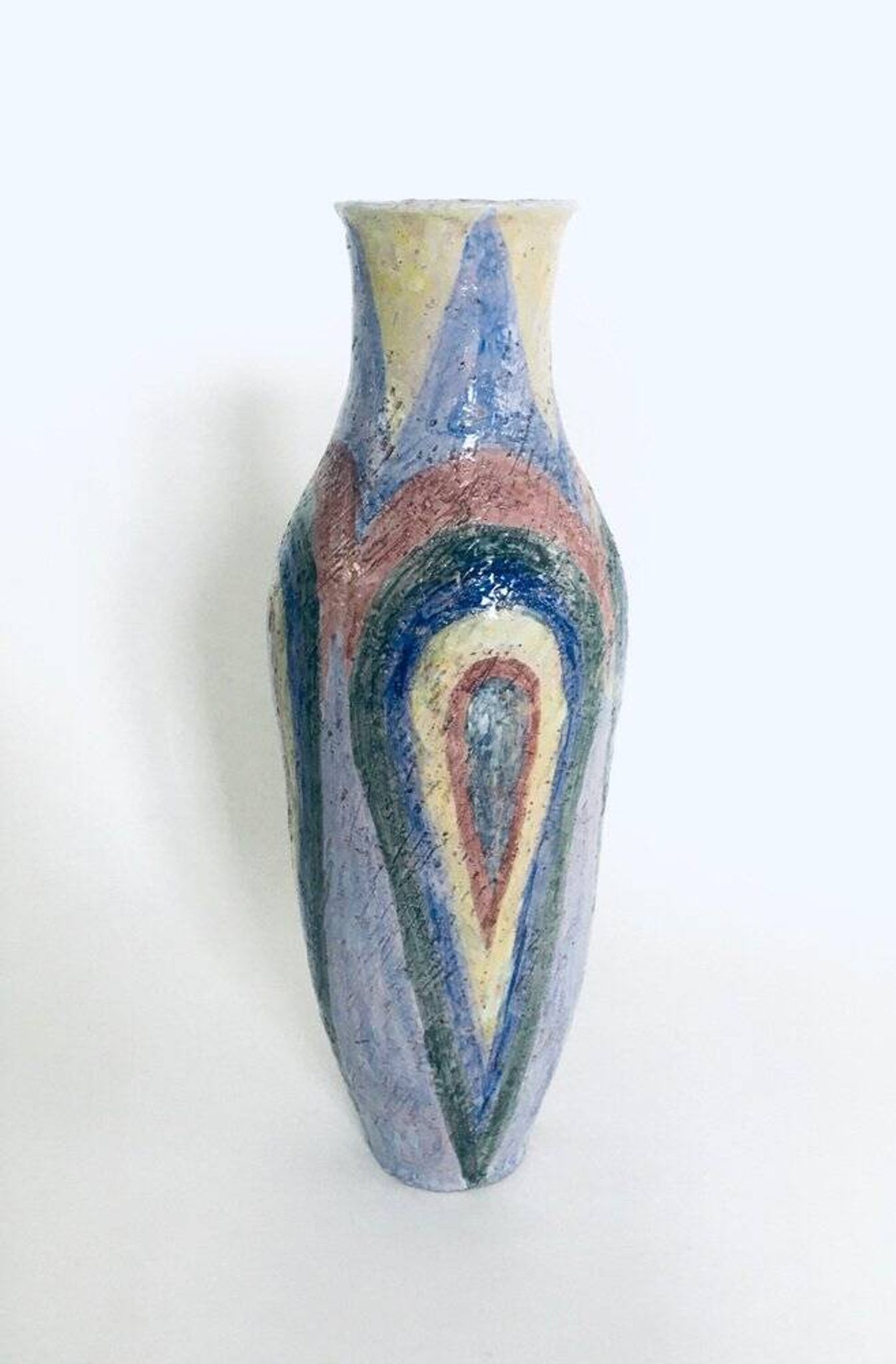 Vintage Handmade Art Studio Pottery Vase, 1980s