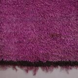 Vintage purple moroccan rug 134x272 cm - Berber rug - Wool rug handmade