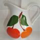 Duo tasses et pot à lait porcelaine bavaria orange et vert vintage 70
