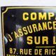 Plaque émaillée compagnie assurance vintage