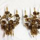 Pair of brass appliques. France, 1960s.