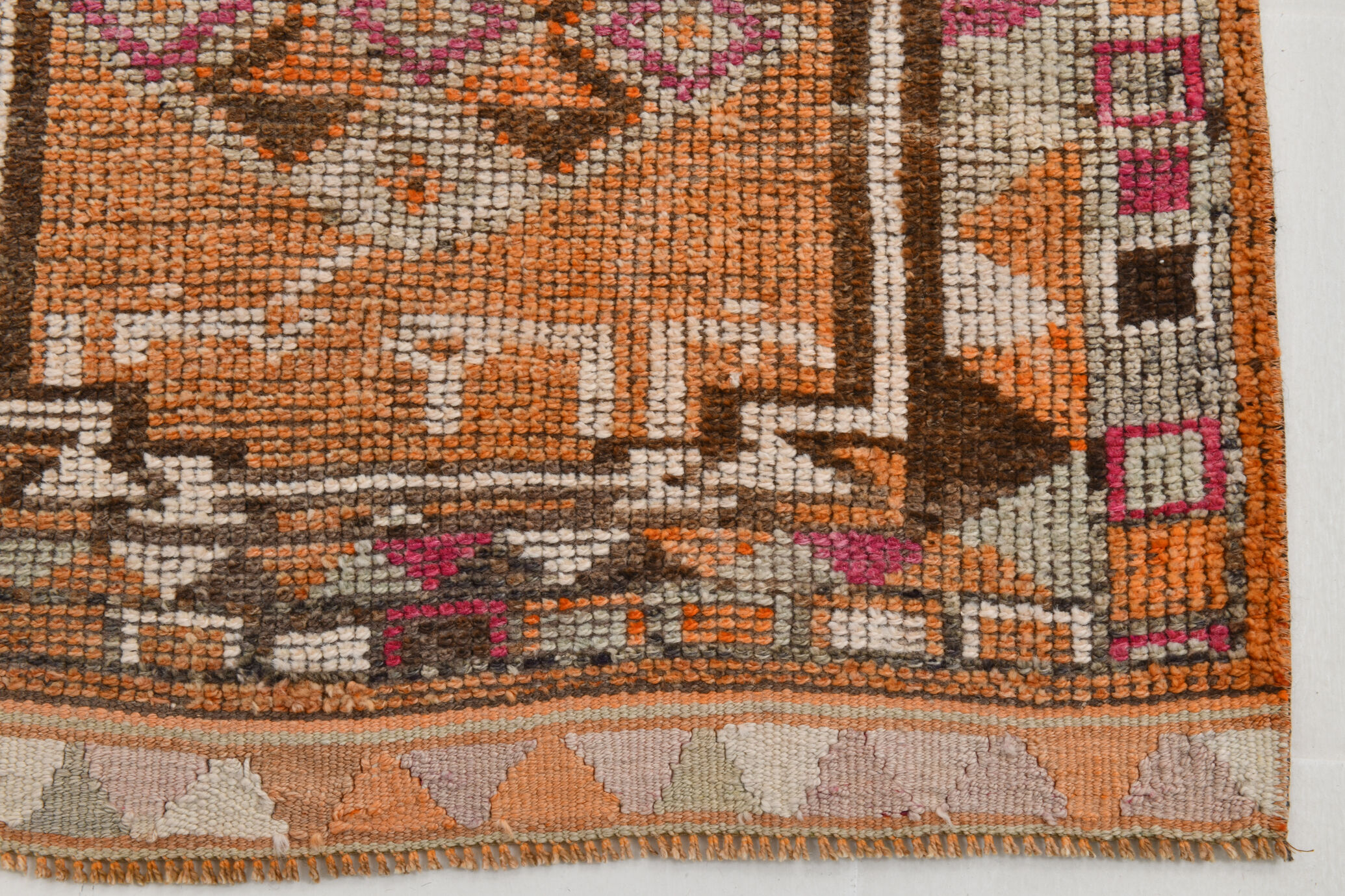 3x14 1960s Antique Vintage Runner Rug,84x427Cm