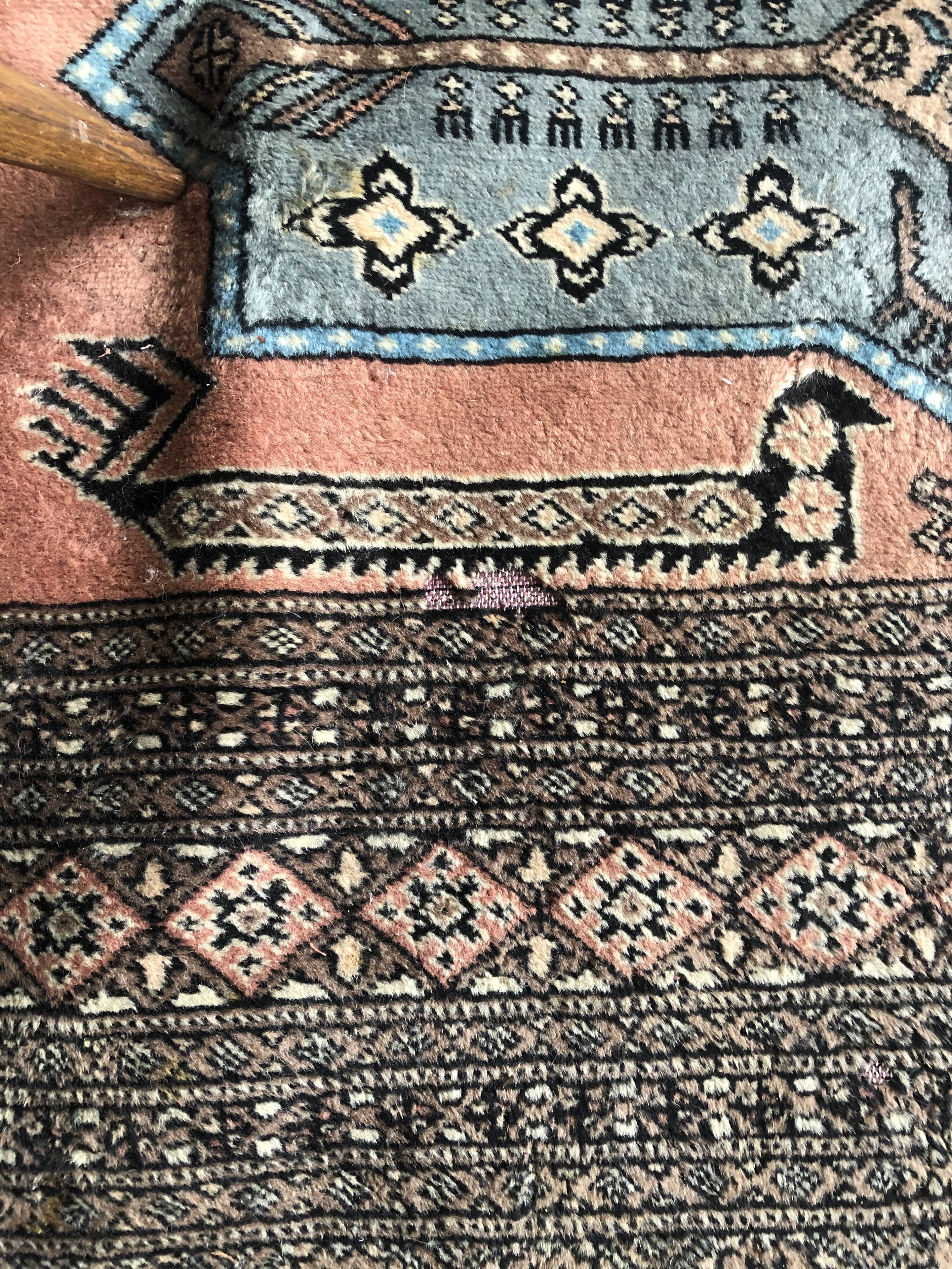 Vintage wool oriental rug - 245x157cm