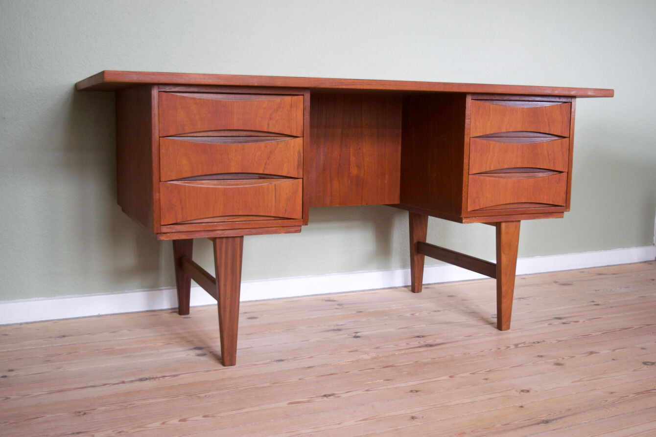 Mid-Century Danish Teak Desk, 1960s