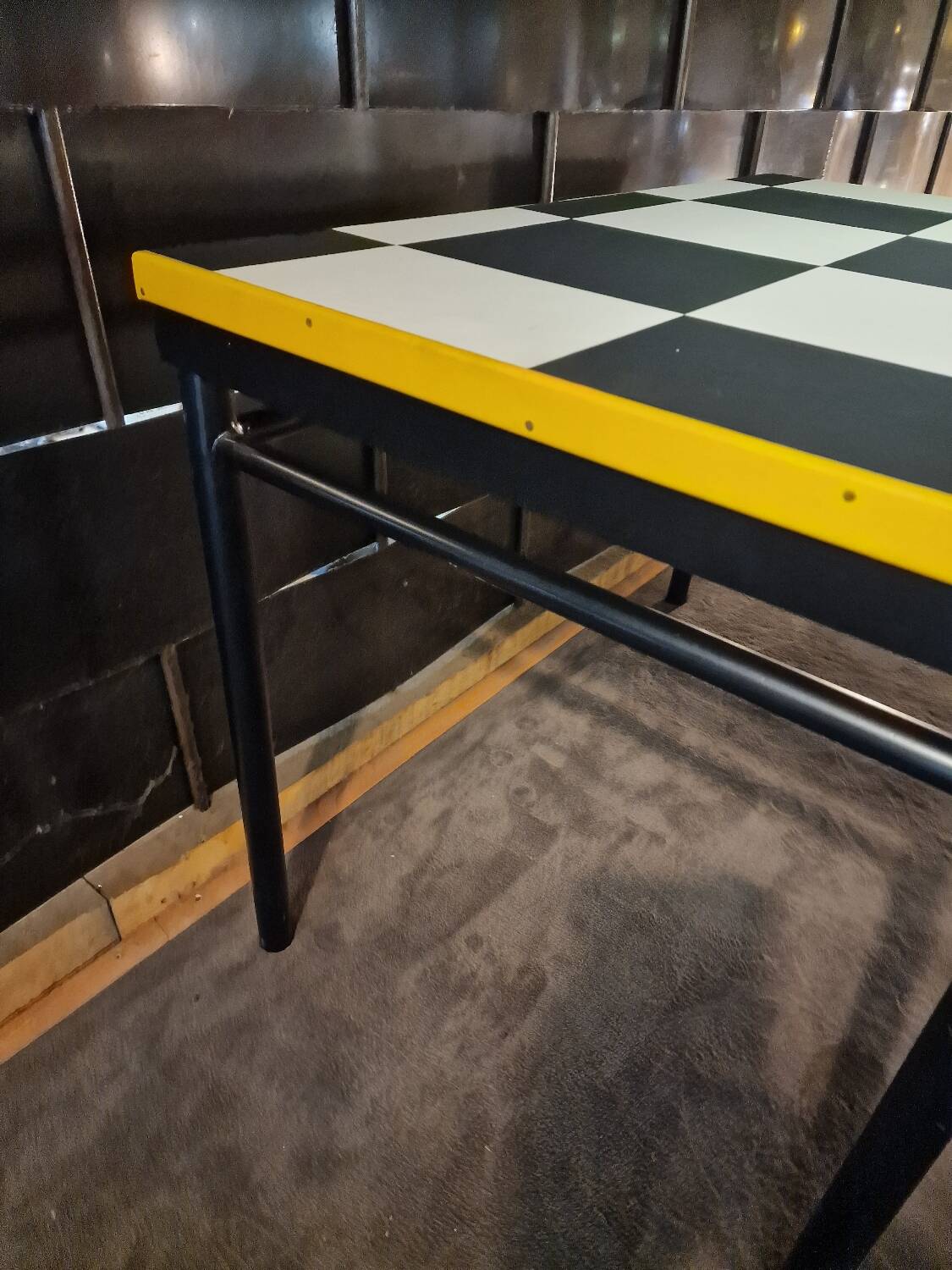 Table design in the style of Le Corbusier.