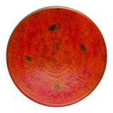 Mid-century modern Danish studio pottery, orange wall coat rack by Signe Boesen Northroup, 1960s.