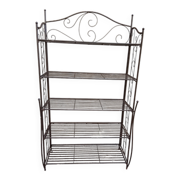 Folding baker's shelf in iron - 5 levels