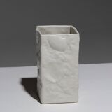 Small square porcelain vase, 1980s