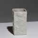 Small square porcelain vase, 1980s
