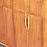 Large Danish Mid-Century Modern Teak Sideboard with Tambour Doors by Arne Vodder for Sibast