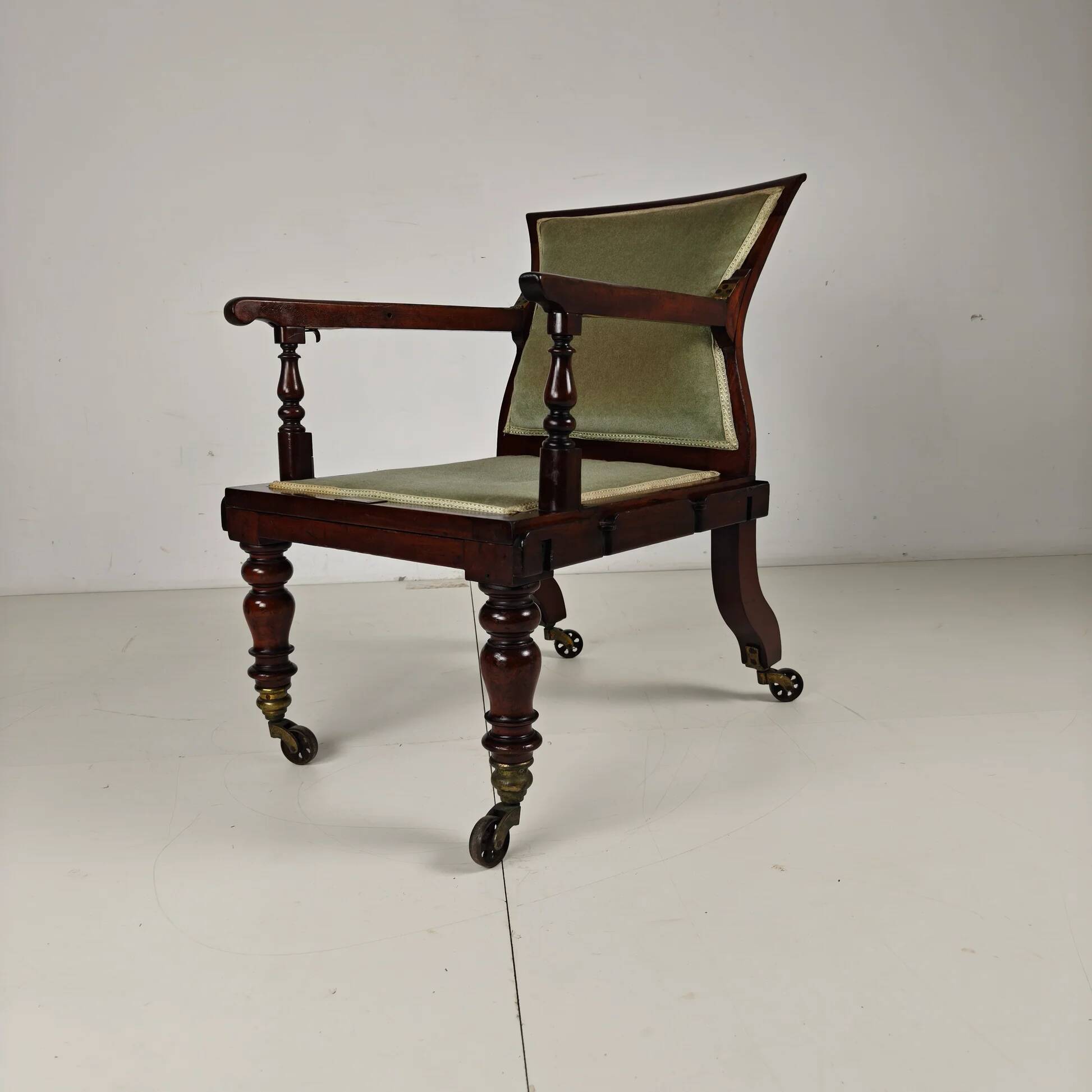 Rare fauteuil ajustable victorien par J. Alderman, Londres