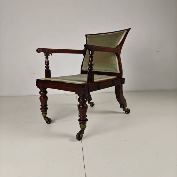 Rare fauteuil ajustable victorien par J. Alderman, Londres