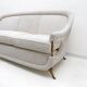 French of Mid-Century Sofa in Art Deco Style with Brass Details, 1950s