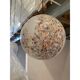 Contemporary Murano-Style Milky-White Glass Sphere with Multicoloured Murrine