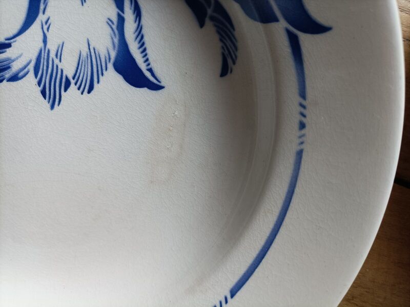 Set of 5 hollow plates St Amand in ceramic