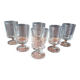 6 cavalier glasses 11 cl Luminarc model "Sweden" transparent vintage France