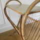 Vintage rattan magazine rack with side table - Height 58cm / Length