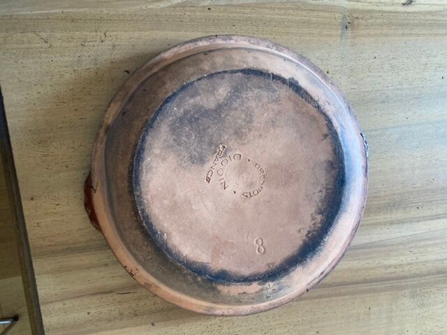 Dish in glazed earth Digoin