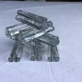 Set de 8 portes couteaux en cristal art déco