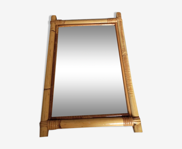 Miroir cadre bambou osier