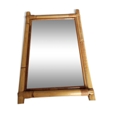 Mirror bamboo frame wicker