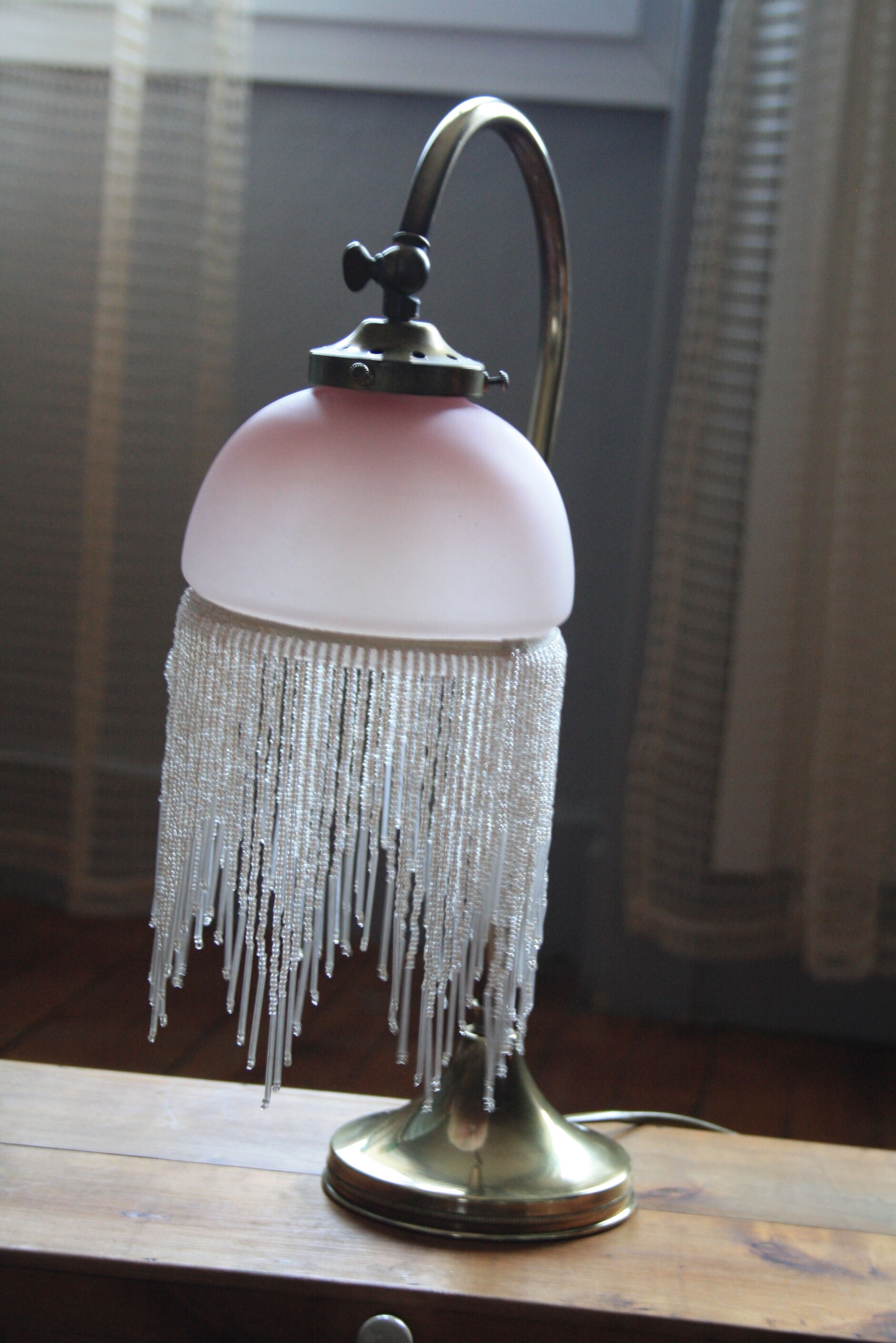 Bronze lamp glass beads