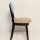 Mid-century heart-shaped chair in mixed beige and blue wool, Europe, 1960s.