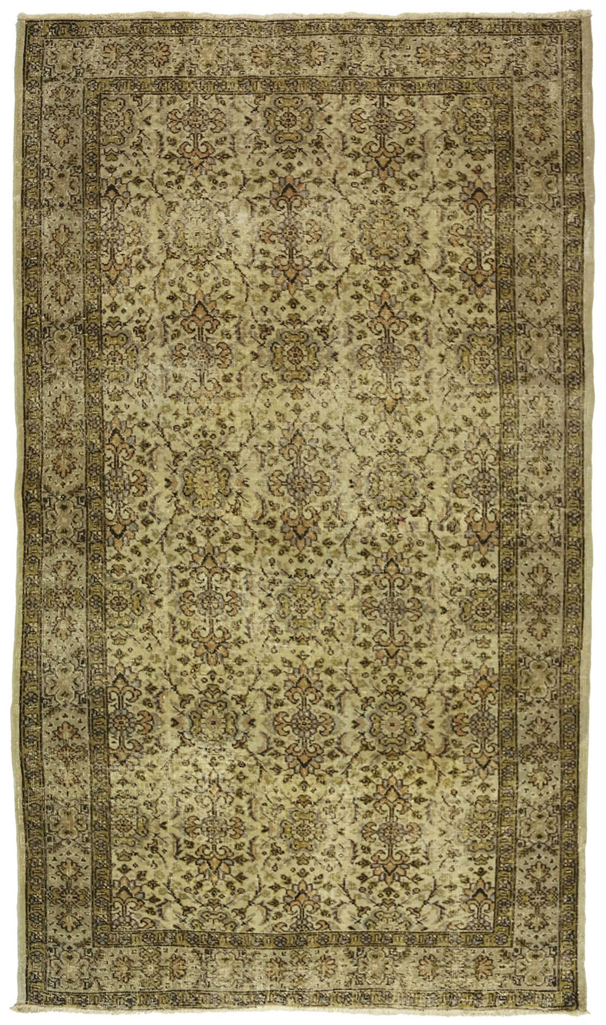 One-of-a-kind turkish handwoven vintage rug - rustic vintage charm 275x 165 cm