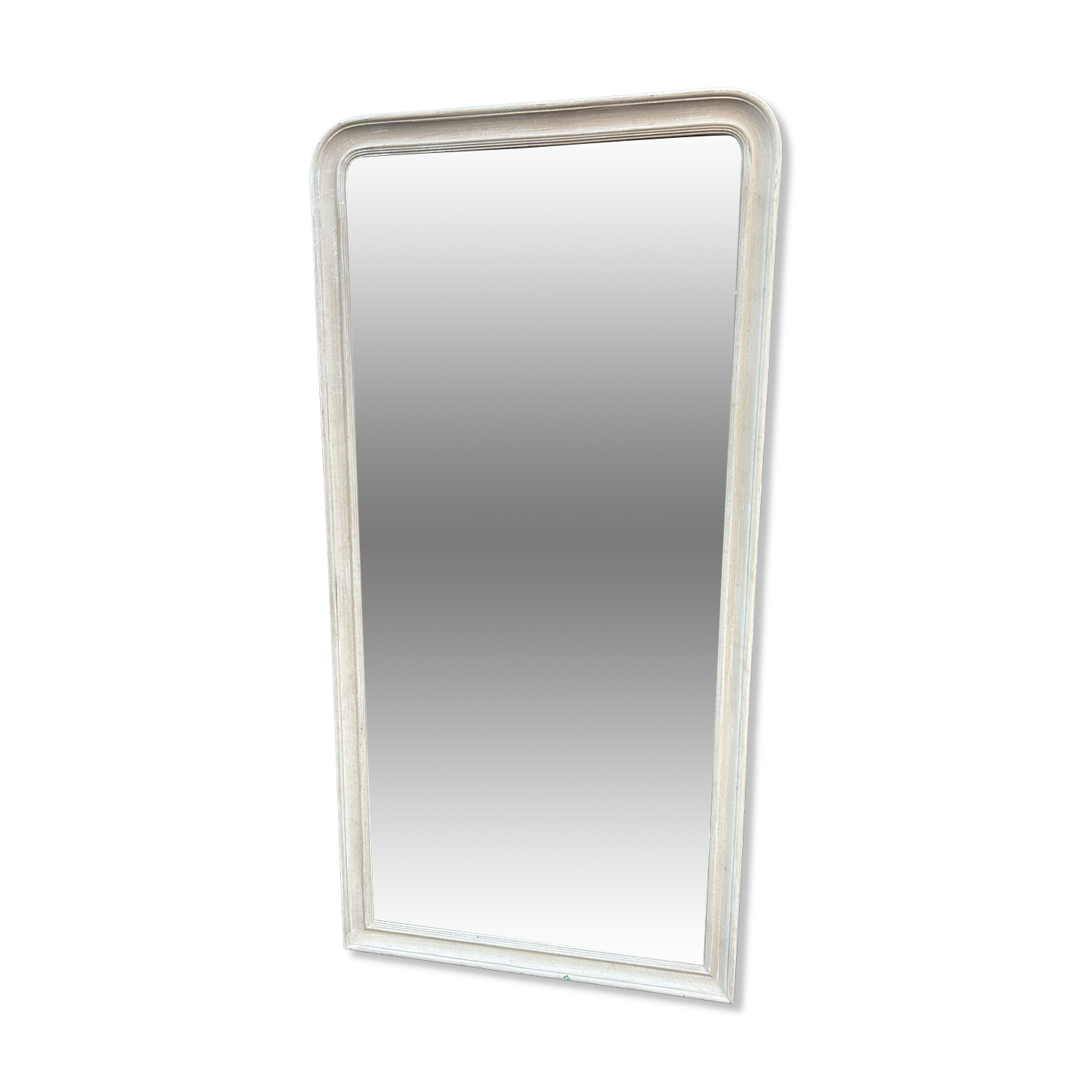 Miroir peint en gris, style Louis Philippe