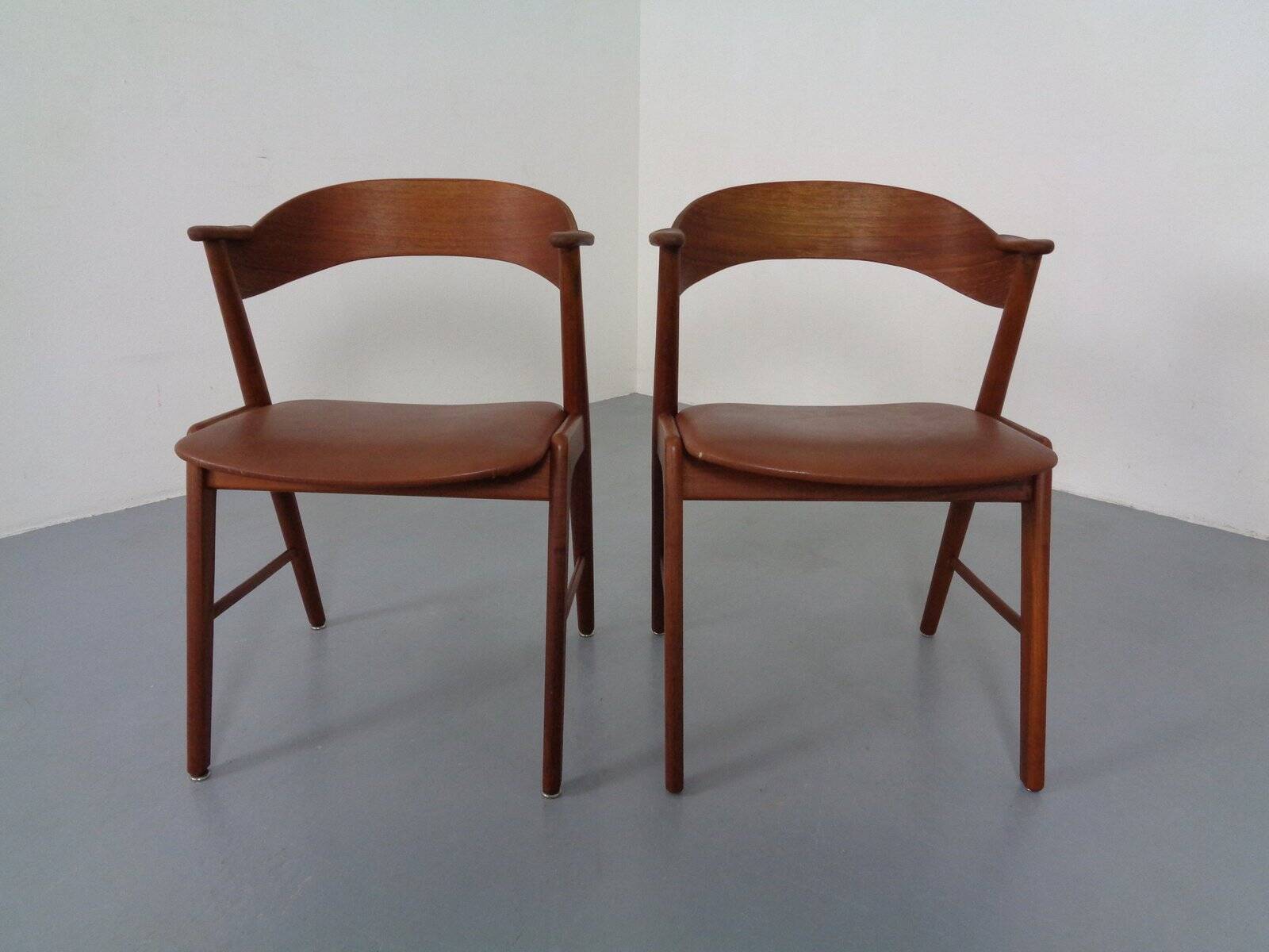 Teak dining chairs in teak by Korup Stolefabrik, Denmark, 1960s, set of 2.