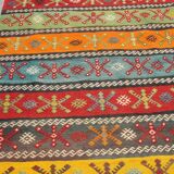 Handmade wool runner kilim rug