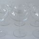 Suite of six beer glasses on foot in colorless crystal