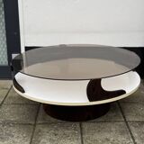 Table basse ronde de l'ère spatiale