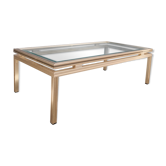 Table basse ancienne de Pierre Vandel avec biseauté