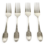 4 Fourchettes à Poisson Modèle Marie-Antoinette - Christofle, Métal Argenté