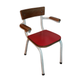 Vintage schoolboy chair in formica and wood
