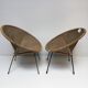 Paire de fauteuils satellite vintage