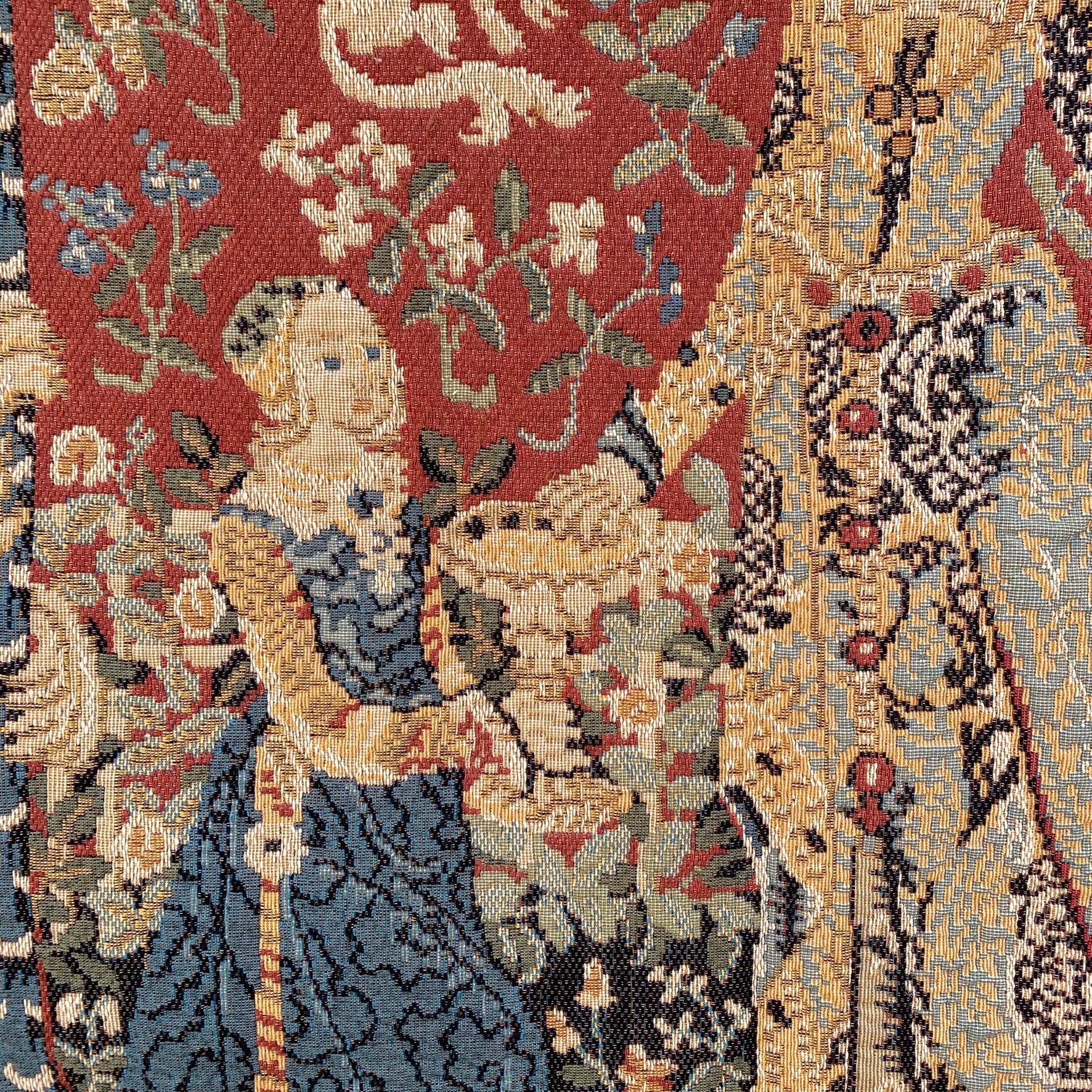 Grande tapisserie jacquard "La Dame à la Licorne" 130X180 cm